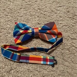 Multicolor Plaid Bow Tie for Men - Vibrant Multi